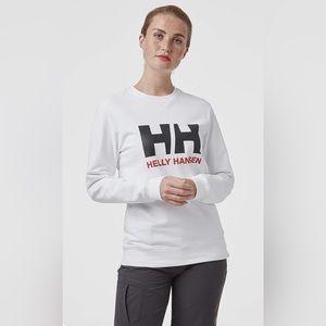 Women’s white Helly Hansen crewneck sweatshirt